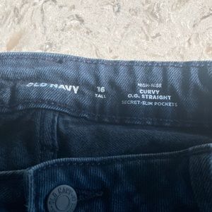 Old navy straight distressed black Jean
